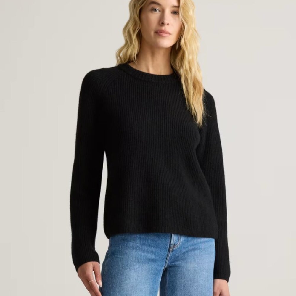 NWT Quince Mongolian Cashmere Fisherman Crewneck Sweater